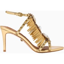 Kurt Geiger Jewel Fringe 90 Lüks Topuklu Deri Sandalet