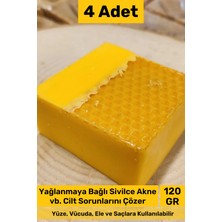 Carlburn #sabun %100 Doğal Güzel Kokulu El Yüz Saç Cilt Vücut Orijinal Bal Sabunu 120G - 4 Adet