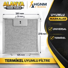 Hgnm E-Trading Termikel Davlumbaz Tel Filtre 261X278 mm - Yağ Buhar Filtresi Uyumlu Modellerle 26X28 260X280