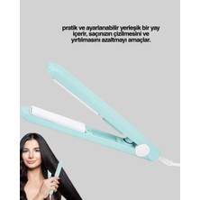 Cepx Yüzer Plakalı Kompakt Bukle Maşası – Elastik Tutuculu, Saç Dostu Profesyonel Tasarım