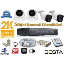 Alpotekno 5MP 4 Kameralı AHD Güvenlik Seti
