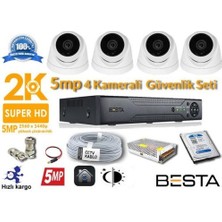 Alpotekno 5mp 4 Kameralı Ahd Güvenlik Seti