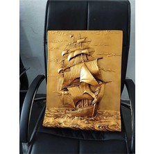 Asil Ayna 3 Boyutlu Dekorasyon Amaçlı Döküm Gemi