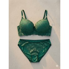 Kadın Dantelli Destekli Sütyen Külot Iç Çamaşırı Takımı