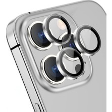 Epro iPhone 14 Pro Max Safir Kolay Uygulama Aparatlı Metal Çerçeveli Yüksek Kaliteli Kamera Lens Koruyucu