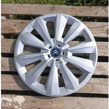 Yk Citroen C-Elysee / C2 / C3 / C4 / Berlingo / Nemo Uyumlu 15 Inç Jant Kapağı 4'lü Takım Amblem Hediyeli