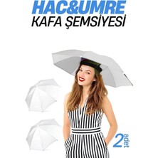Creatividad Solutions Hac Umre Kafa Şemsiyesi Güneş Koruma Şemsiyesi 2 Adet Beyaz 716267