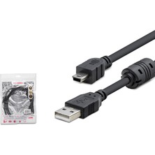 Skygo USB Mini V3/5pin To USB Kablo 1.5 M - Si̇yah HDX7538
