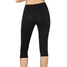 Lirona Kadın Pima Pamuğu Diz Altı Kapri Tayt - Ter Emici Likralı