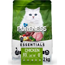 PURENESS Az Tahıllı Tavuklu Yetişkin Kuru Kedi Maması 2 KG-Tüm Irklar-Hassas Sindirim & Tüy Yumağı Önleyici-Eklem Sağlığı-Glukozamin & Kondroitin-Taurin-Omega 3-6 - %85 Hayvansal Protein