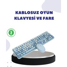 Akinco Kablosuz Klavye Mouse Seti – 104 Tuşlu, Sessiz Yazım
