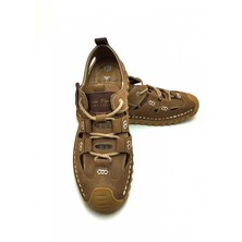 Luis Figo 3856 %100 Hakiki Deri Erkek Yazlık Çarık Model Ayakkabı