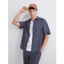 Lc Waikiki Yeni Sezon Rahat Kalıp Kısa Kollu Keten Görünümlü Erkek Gömlek