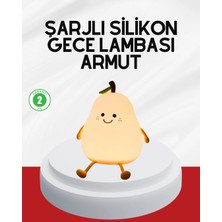 Akinco USB Şarjlı Armut Gece Lambası Dokunmatik Renk Değişimli