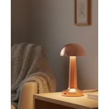 Akinco Bronz Dokunmatik Masa Lambası 3 Renk LED Şarjlı Kablosuz USB Çıkışlı