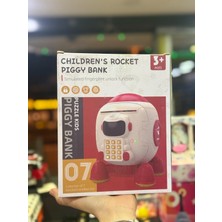 Astronotlu Roket Desenli Elektronik Kumbara