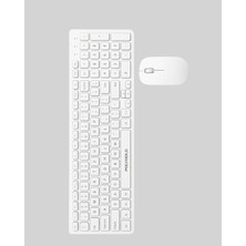 Akinco USB Alıcılı Kablosuz Klavye Mouse - Geniş Uyumluluk, Sessiz Tuşlar