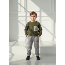 Stilera Erkek Çocuk Rahat Kesim Günlük ve Bayramlık Sweatshirt Pantolon Alt Üst 2'li Takım 3-6 Yaş