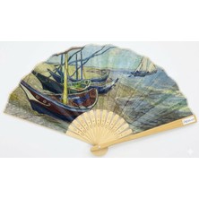 Hediye Sandalı Lüks Katlanabilir El Yelpazesi - Hediyelik Modern Yelpaze