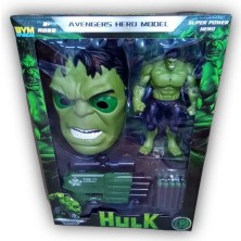 Kiddico Toys Kutulu Maske Hulk Dart Fırlatıcılı Set FAB.0250 *24