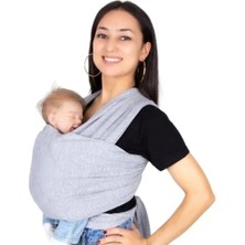 Esranın Dünyası Esnek Gri Wrap Sling - Yenidoğan Taşıma Çözümü