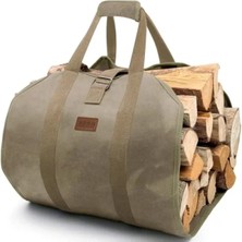 Esranın Dünyası Yakacak Odun Taşıma Çantası - Dayanıklı, Su Geçirmez, Yeşil