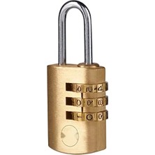 Esranın Dünyası 3 Haneli Şifreli Pirinç Asma Kilit - Güvenli ve Dayanıklı