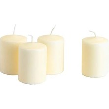 Esranın Dünyası Kokusuz 4'lü Blok Mum Seti - Beyaz