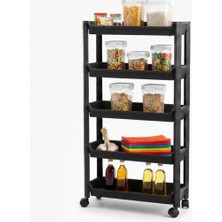 Esranın Dünyası 5 Katlı Tekerlekli Düzenleyici Raf - Ince Tasarım, Mutfak ve Banyo Için Organizer