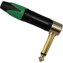 Esranın Dünyası Profesyonel 6.3mm Mono L-Tipi Metal Gövde Gitar Jakı, Altın Kaplama