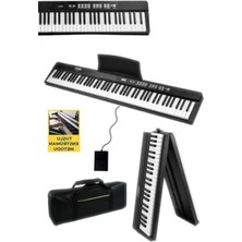 Esranın Dünyası Taşınabilir Katlanır Dijital Piyano, 88 Tuş Hassasiyetli
