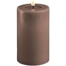 Esranın Dünyası Kahverengi Moka LED Mum - 7.5X12.5 Cm, Şık Tasarım