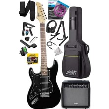 Esranın Dünyası Kaliteli 35W Elektro Gitar Seti (Gül Klavye, Strat Kasa)