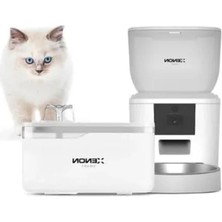 Esranın Dünyası Akıllı Otomatik Kedi Köpek Mama Kabı ve Su Pınarı 2'li Set