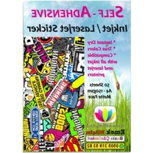 Esranın Dünyası A4 Yapışkanlı Etiket Kağıdı, Mat Yüzeyli, 120GSM (50 Yaprak)