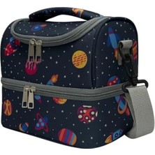 Esranın Dünyası 2 Bölmeli Termoslu Beslenme Çantası, Isı Yalıtımlı, Mavi