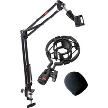 Esranın Dünyası Mikrofon Standı Seti - Shock Mount ve Sünger ile Birlikte