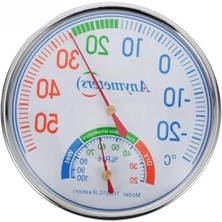 Esranın Dünyası Pilsiz Mekanik Analog Termometre - Sauna Isı ve Nem Ölçer