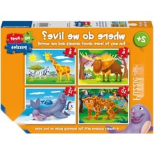 Esranın Dünyası Renkli Puzzle Seti - Yaşadığım Yer Temalı