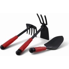 Esranın Dünyası 3'lü Metal Bahçe Tarla Seti - Çapa ve Tırmık