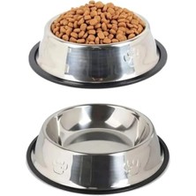 Esranın Dünyası Kaymaz Tabanlı Paslanmaz Çelik Mama Kabı, 22 cm