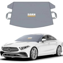 Esranın Dünyası Ağır Hizmet Tipi 600D Oxford Kumaş ile Buz ve Kar Önleyici Araç Cam Örtüsü - 175X106CM - Gri