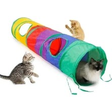 Esranın Dünyası Katlanır Gökkuşağı Kedi Tüneli Oyun Alanı