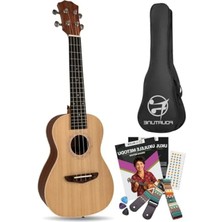 Esranın Dünyası Gerçek Maun Ağaçlı 23 Inç Konser Ukulele