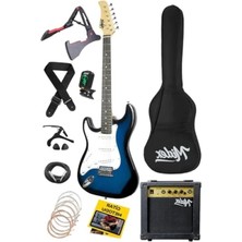 Esranın Dünyası Profesyonel Amfili Elektro Gitar Seti 39 Inç Mavi