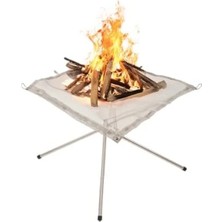 Esranın Dünyası Paslanmaz Çelik Dış Mekan Ateş Standı, Katlanır Tasarım ile Taşınabilir