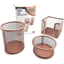 Esranın Dünyası Pratik Rose Gold Üçlü Ofis Seti