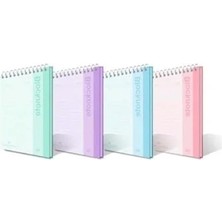 Esranın Dünyası Pastel Renkli A4 Bloknot - 80 Yaprak, Spiral Cilt