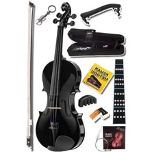 Esranın Dünyası Full Siyah Keman Seti 4/4 - Yastık, Reçine, Çanta, Yedek Tel ve Susturucu