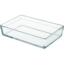 Esranın Dünyası 20X29 cm Şeffaf Borcam Tepsi - 2.5 Litre Kapasite